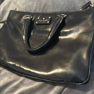 Kate Spade Black Leather Tote Bag